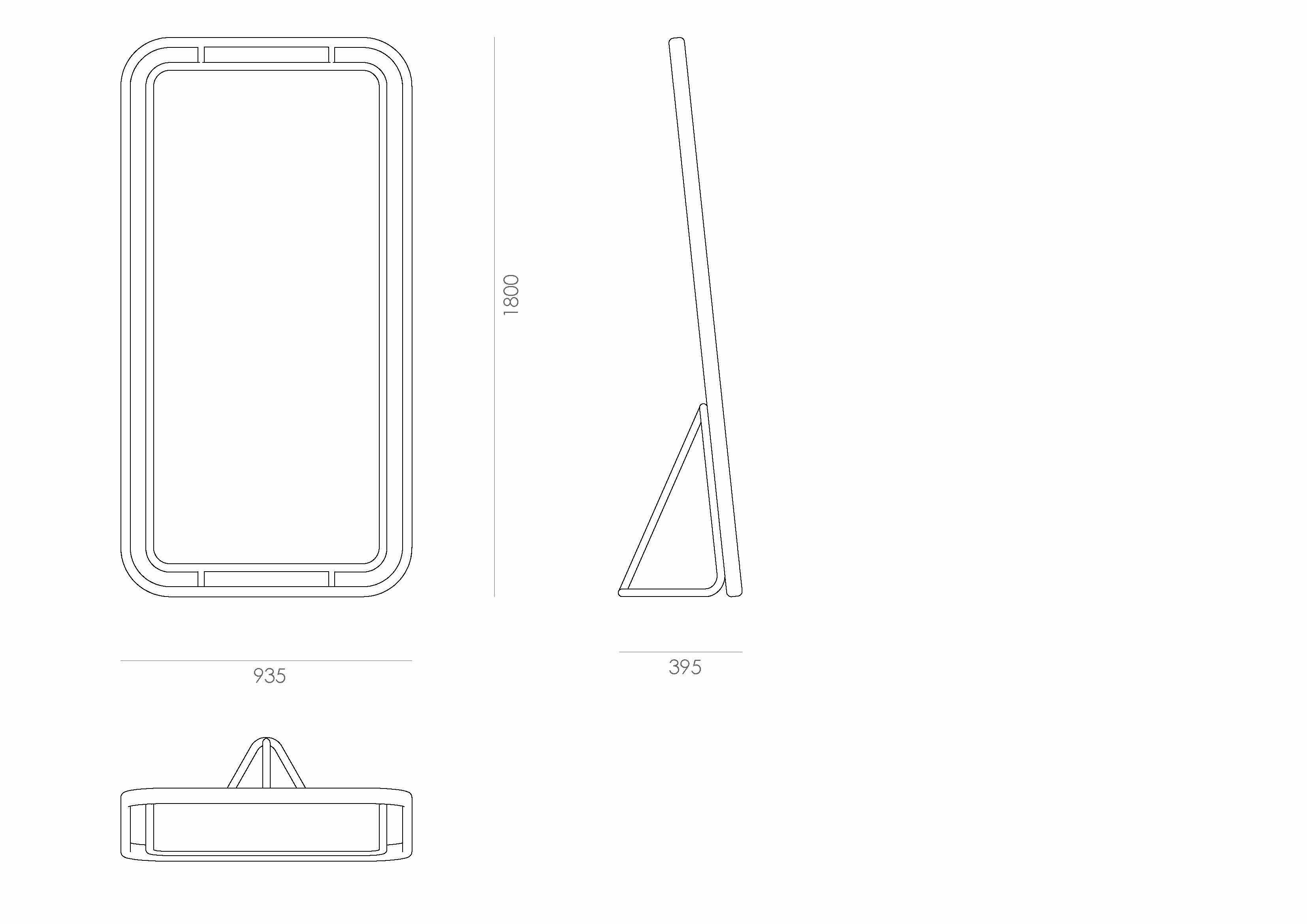 detail Rana Standing Mirror